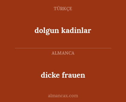 dolgun kadinlar - dicke frauen