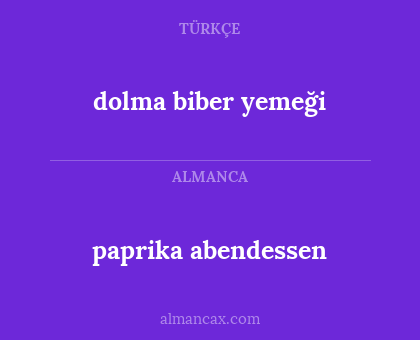 dolma biber yemeği - paprika abendessen