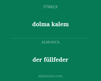 dolma kalem - der füllfeder