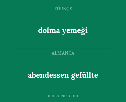 abendessen gefüllte - dolma yemeği