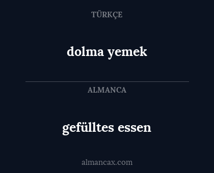 dolma yemek - gefülltes essen