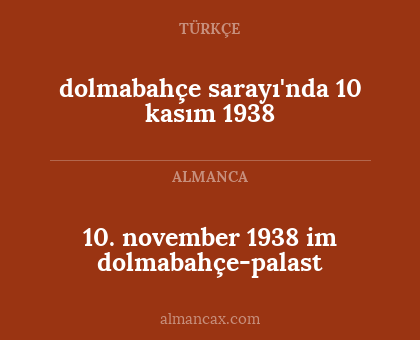 10. november 1938 im dolmabahçe-palast - dolmabahçe sarayı'nda 10 kasım 1938