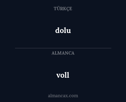 dolu - voll