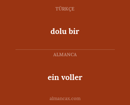 dolu bir - ein voller