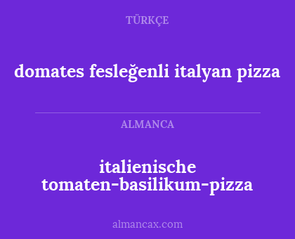 domates fesleğenli italyan pizza - italienische tomaten-basilikum-pizza