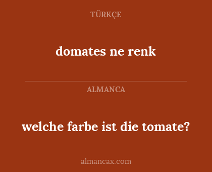 domates ne renk - welche farbe ist die tomate?