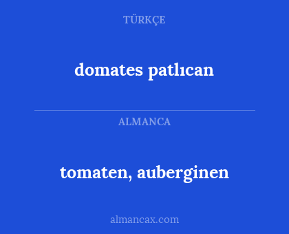 domates patlıcan - tomaten, auberginen