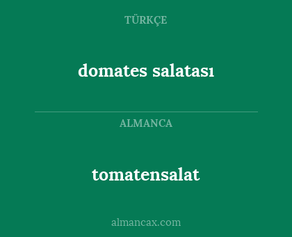 domates salatası - tomatensalat