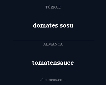 tomatensauce - domates sosu