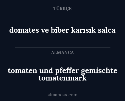 domates ve biber karısık salca - tomaten und pfeffer gemischte tomatenmark
