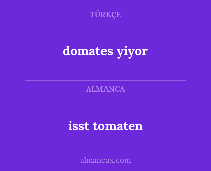 domates yiyor - isst tomaten