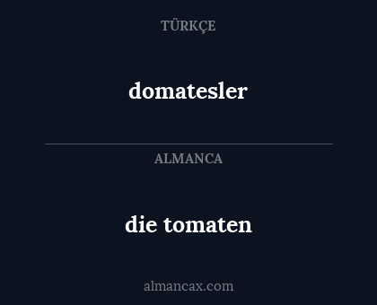 domatesler - die tomaten