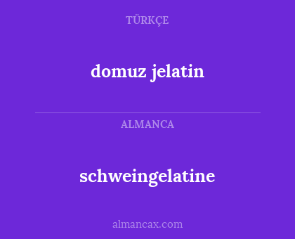 domuz jelatin - schweingelatine