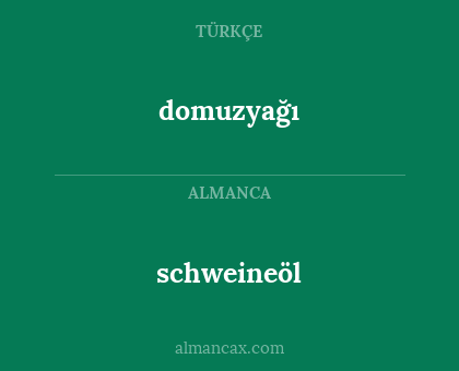 domuzyağı - schweineöl