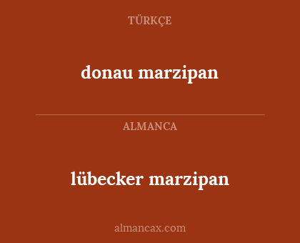 donau marzipan - lübecker marzipan