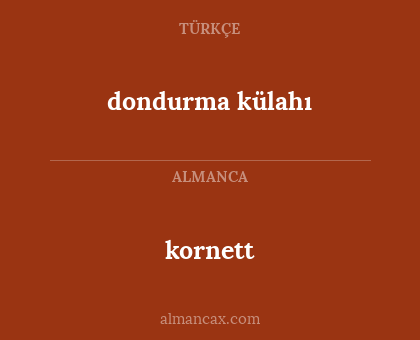 dondurma külahı - kornett