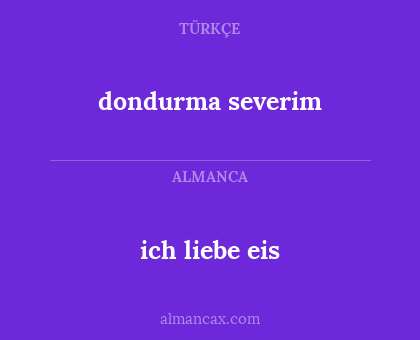 ich liebe eis - dondurma severim