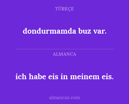 ich habe eis in meinem eis. - dondurmamda buz var.