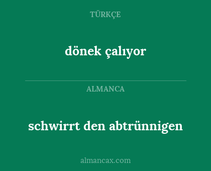 schwirrt den abtrünnigen - dönek çalıyor