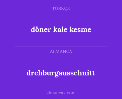 drehburgausschnitt - döner kale kesme