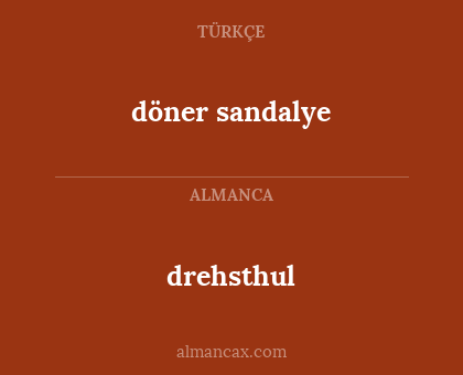 döner sandalye - drehsthul