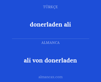 donerladen ali - ali von donerladen