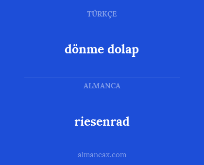 riesenrad - dönme dolap