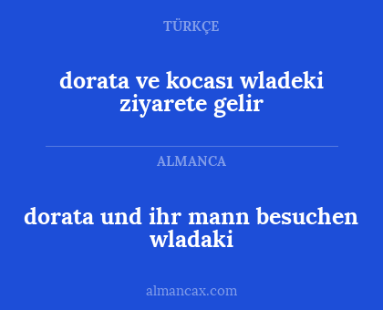 dorata und ihr mann besuchen wladaki - dorata ve kocası wladeki ziyarete gelir