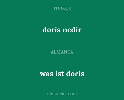 doris nedir - was ist doris