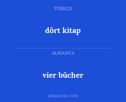 dört kitap - vier bücher