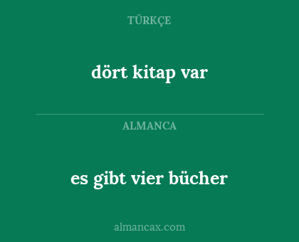 dört kitap var - es gibt vier bücher