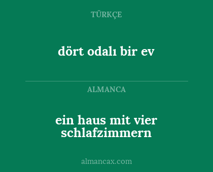 ein haus mit vier schlafzimmern - dört odalı bir ev