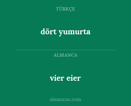 vier eier - dört yumurta