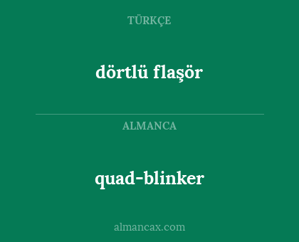 quad-blinker - dörtlü flaşör