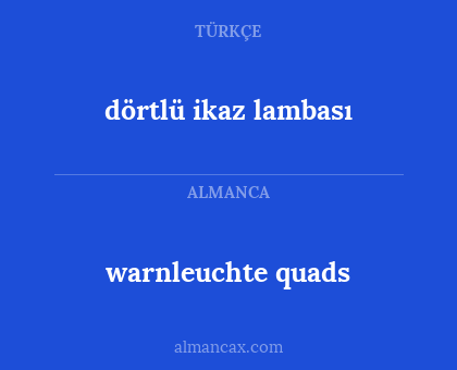 warnleuchte quads - dörtlü ikaz lambası