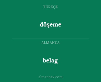döşeme - belag
