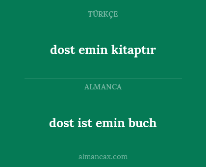 dost ist emin buch - dost emin kitaptır