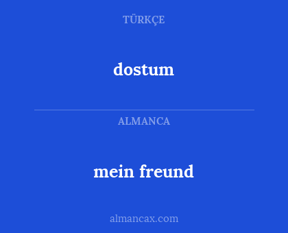 mein freund - dostum