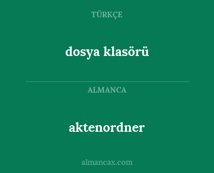 aktenordner - dosya klasörü