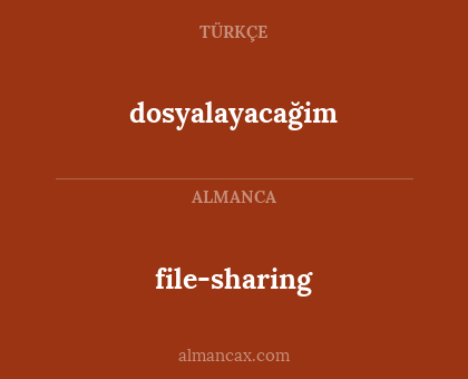file-sharing - dosyalayacağim