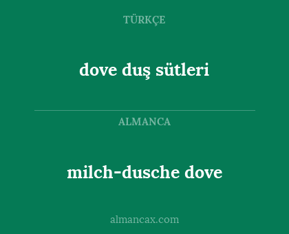 milch-dusche dove - dove duş sütleri