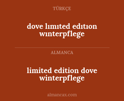 limited edition dove winterpflege - dove lımıted edıtıon wınterpflege