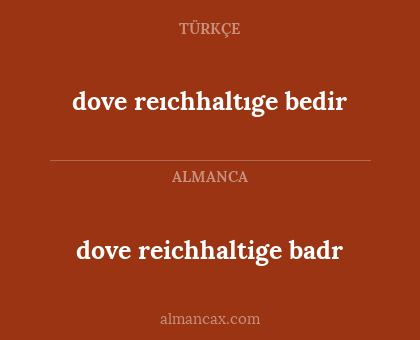 dove reichhaltige badr - dove reıchhaltıge bedir