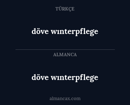 döve wınterpflege - döve wınterpflege