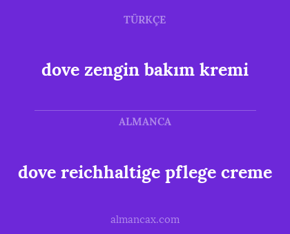 dove reichhaltige pflege creme - dove zengin bakım kremi