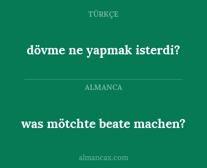 was mötchte beate machen? - dövme ne yapmak isterdi?