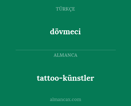 tattoo-künstler - dövmeci