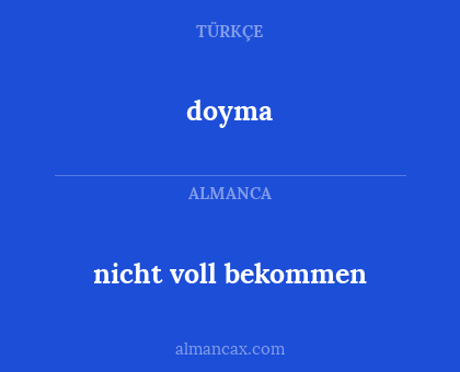 nicht voll bekommen - doyma
