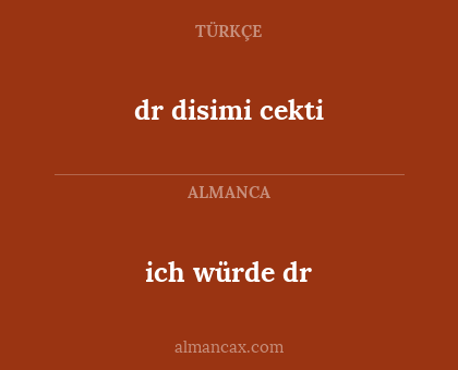 ich würde dr - dr disimi cekti