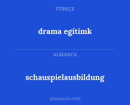 schauspielausbildung - drama egitimk